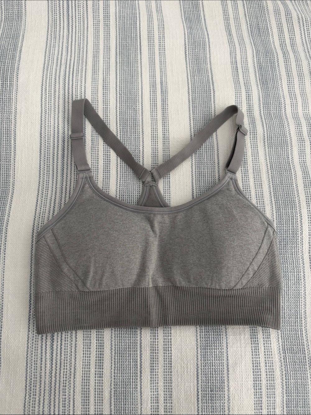 All in Motion Gray Seamless Racerback Sports Bralette